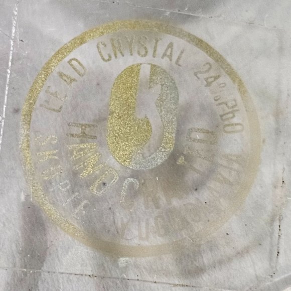 2) Fine Etched Floral Cut Crystal Wine Cocktail Glasses 6 3/4" Yugoslavia 6oz - Picture 8 of 12